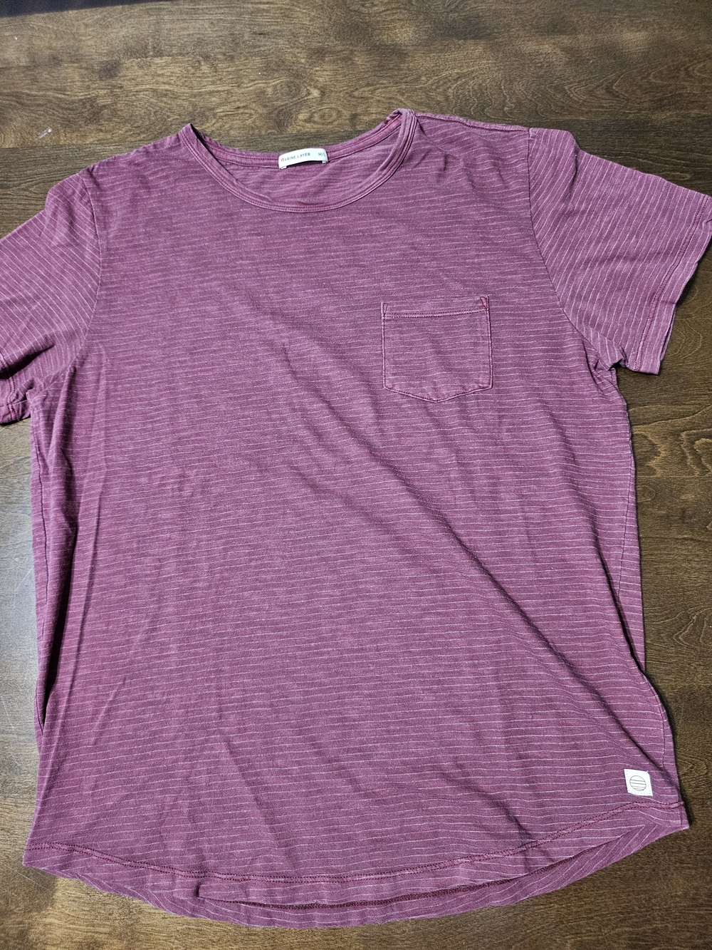 Men's Short Sleeve Pocket T-Shirt - Mauve Stripe